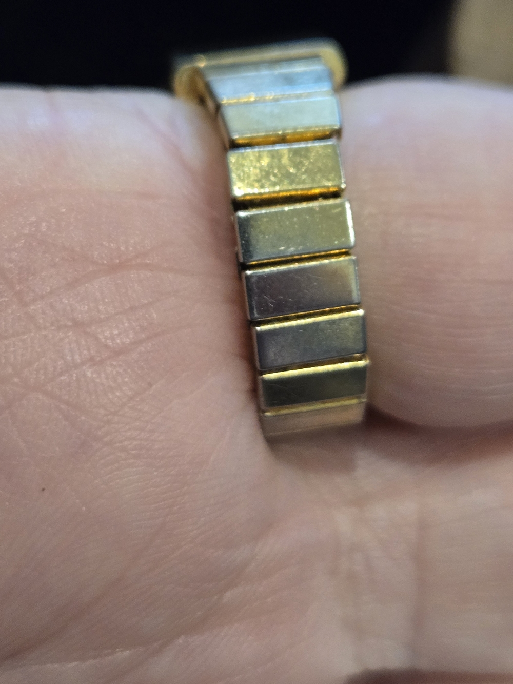 Vintage Bonetto Digits Gold-Tone Yellow Dial Crystal Accent Finger Watch - Picture 13 of 13